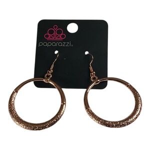 Paparazzi‎ Jewelry Modern Shimmer Copper Hoop Earrings For Women